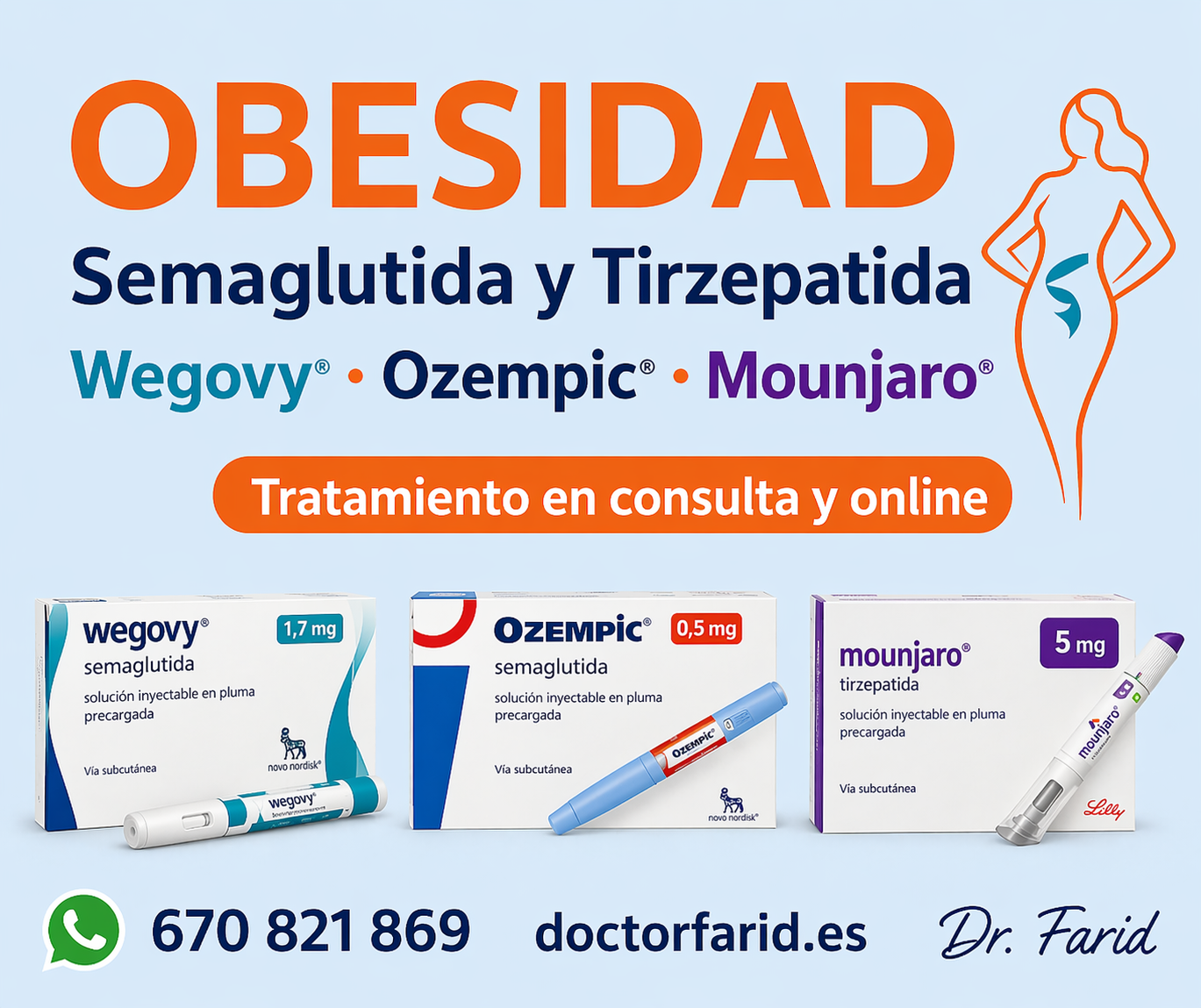 Tratamiento de la obesidad con semaglutida (Wegovy, Ozempic) y tirzepatida (Mounjaro) en Dénia Doctor Farid