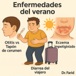 Enfermedades del verano: Otitis, diarrea del viajero y eczema impetiginizado