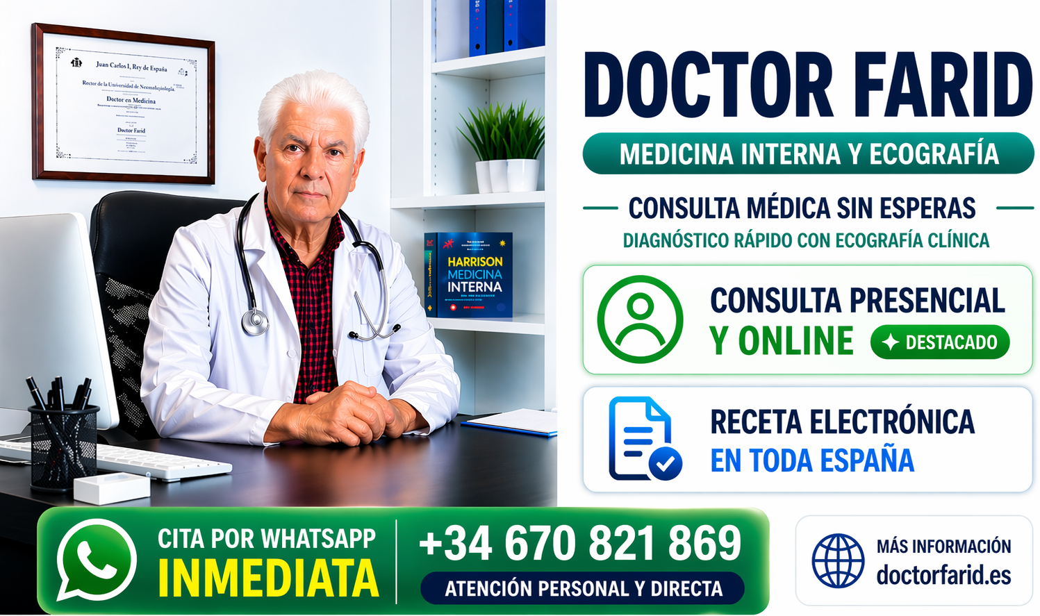 Doctor Farid médico internista Dénia ecografía clínica consulta sin espera
