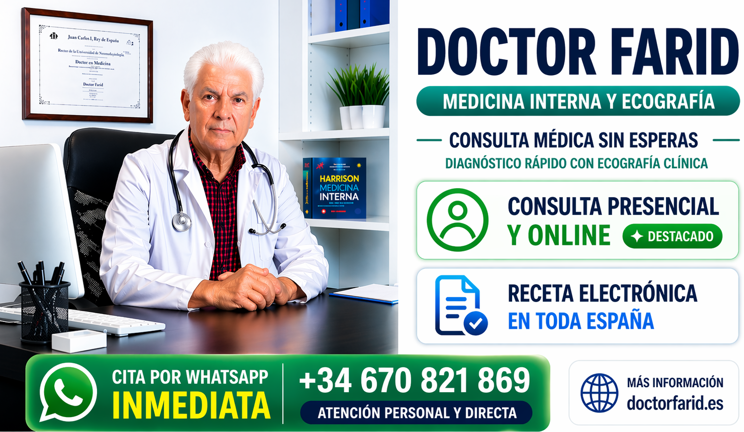 Doctor Farid médico internista Dénia ecografía clínica consulta sin espera